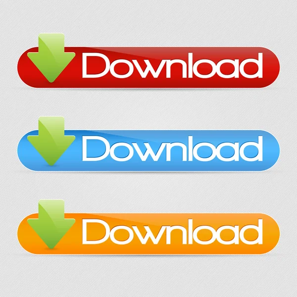 Pürüzsüz Vektör Download Düğme Kümesi — Stok Vektör