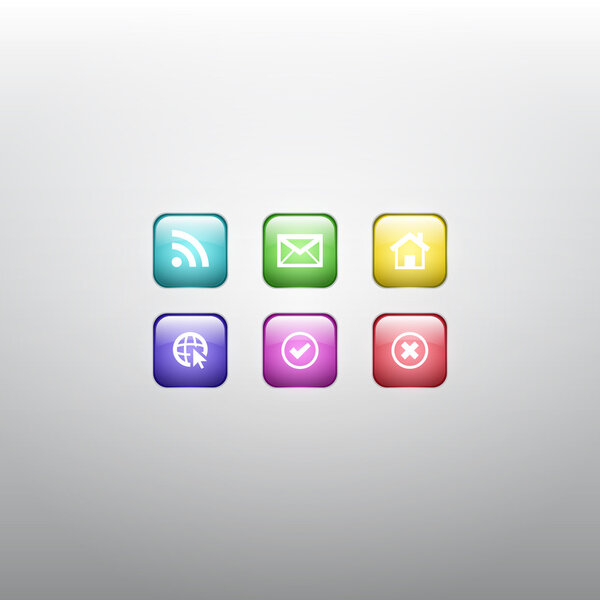 Colorful Vector Web Icons