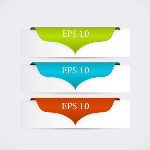 Vector set of banners.