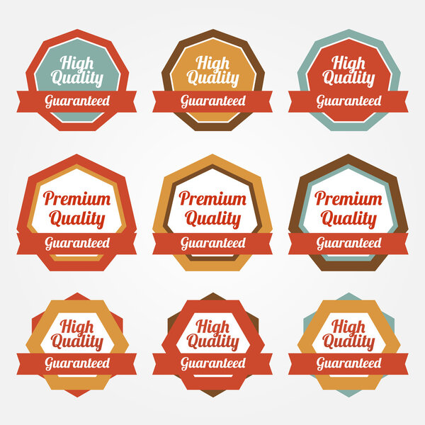 Set of vector stickers, badges, labels