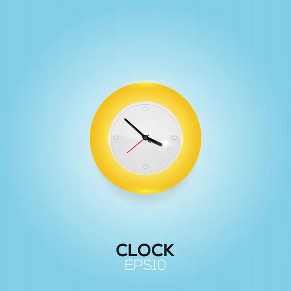 Horloge Vectorielle Sur Fond Bleu — Image vectorielle