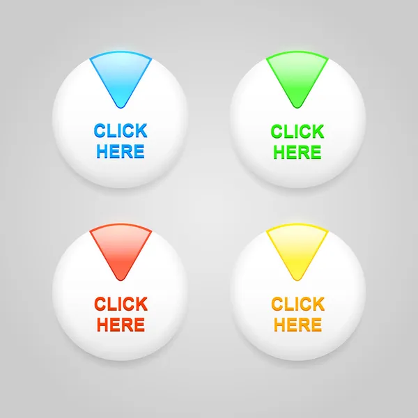 カラフルなボタンのベクトルを設定 — ストックベクタ
