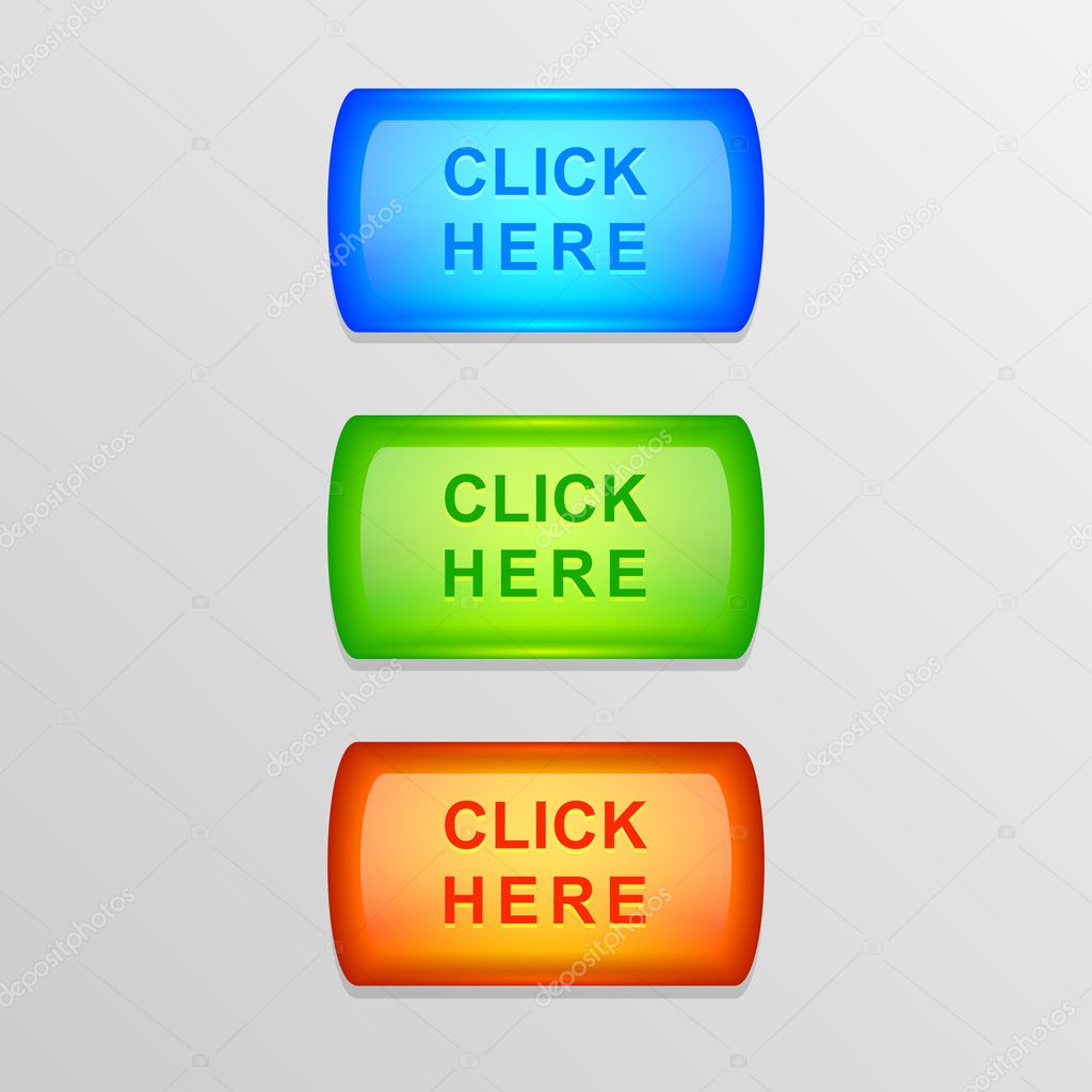 Vector set of colorful buttons.