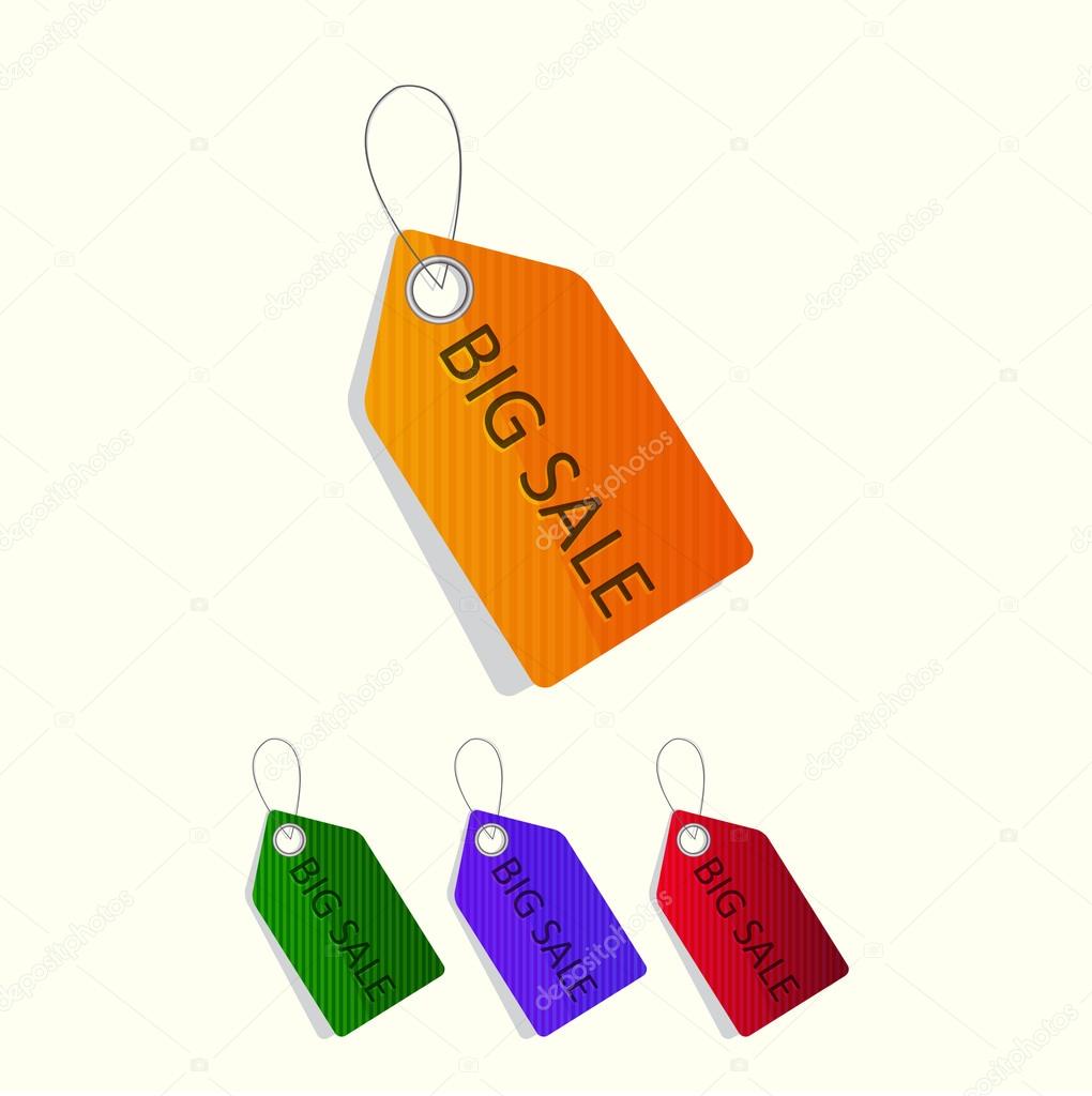 Sale tags.  vector illustration 