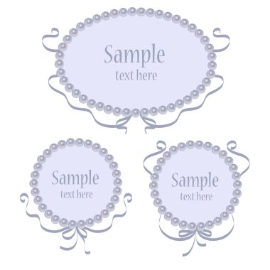 Set of vector greeting frames clipart