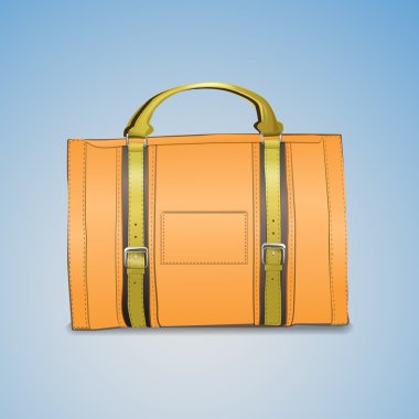 Vector illustration of leather briefcase clipart