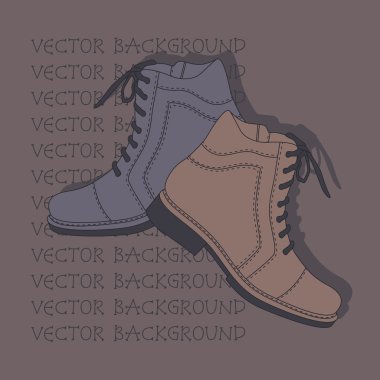 Vector background with shoes. clipart