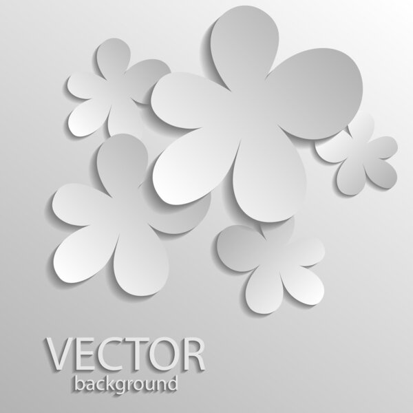Vector illustration of silver clover.