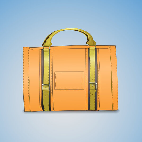 Векторная иллюстрация кожаного портфеля
