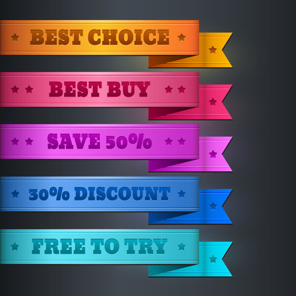 Colorful ribbon promotional products design