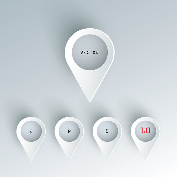 Set of 3d buttons. Vector illustration.
