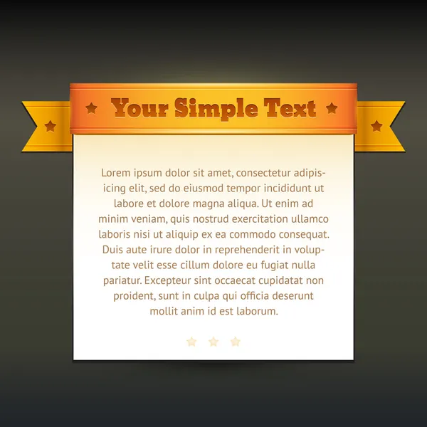 Vector Banner Yellow Ribbon Royalty Free Stock Illustrations