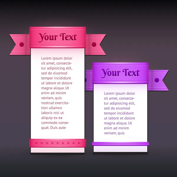 Vector Banners Ribbons Stock Illustration