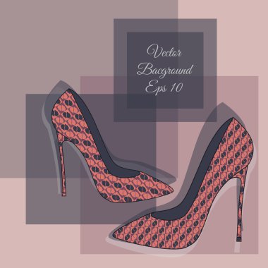 Vector background with shoes. clipart