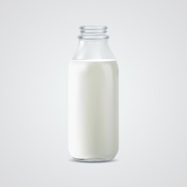 Süt şişesi. vektör çizim 
