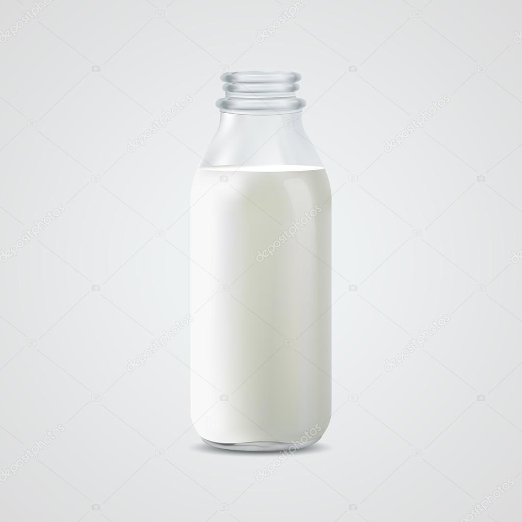Milk bottle.  vector illustration 