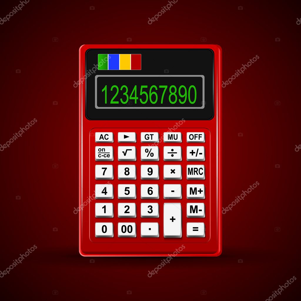 One Calculator. Vector illustration
