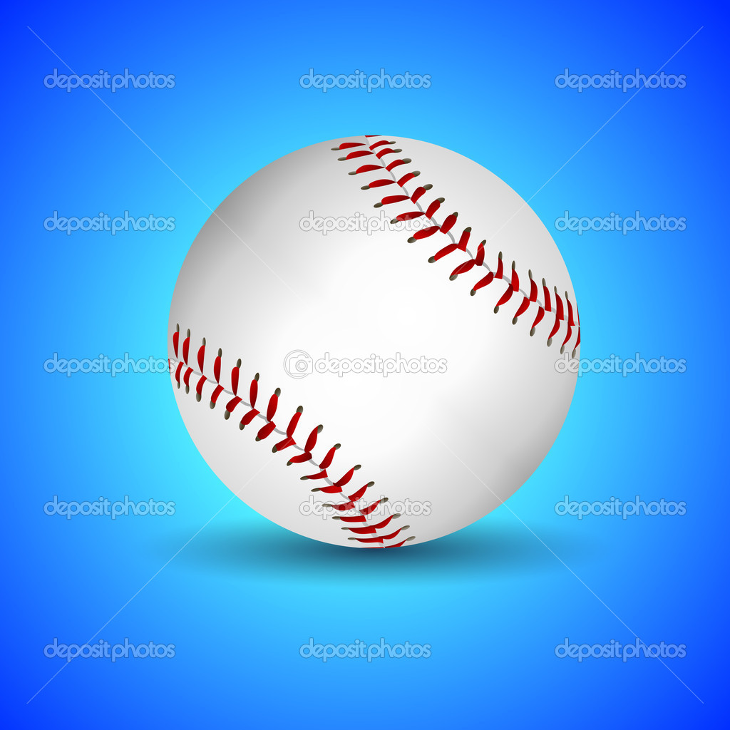 Vector baseball over blue background