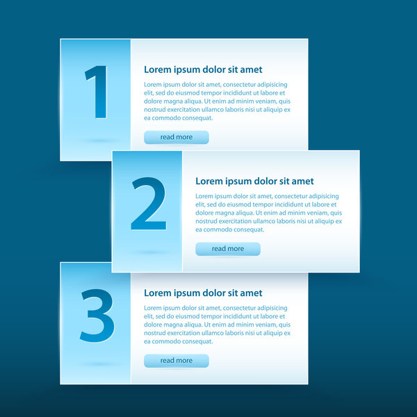 Vector banners with numbers