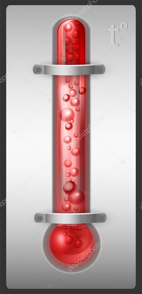 Red thermometer  vector illustration 