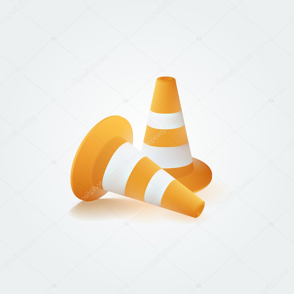 Traffic cones,  vector illustration 