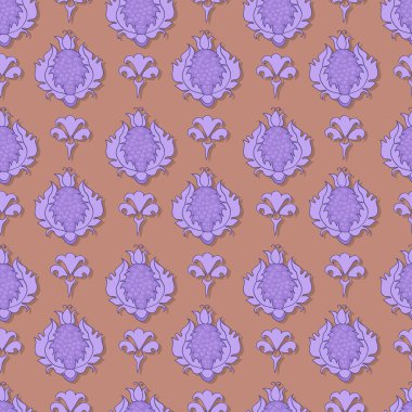 Seamless floral pattern. Vintage vector illustration. clipart