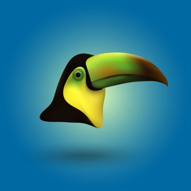 sevimli vektör toucan çizim