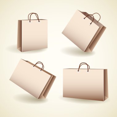 Vector shopping bags vector illustration  clipart