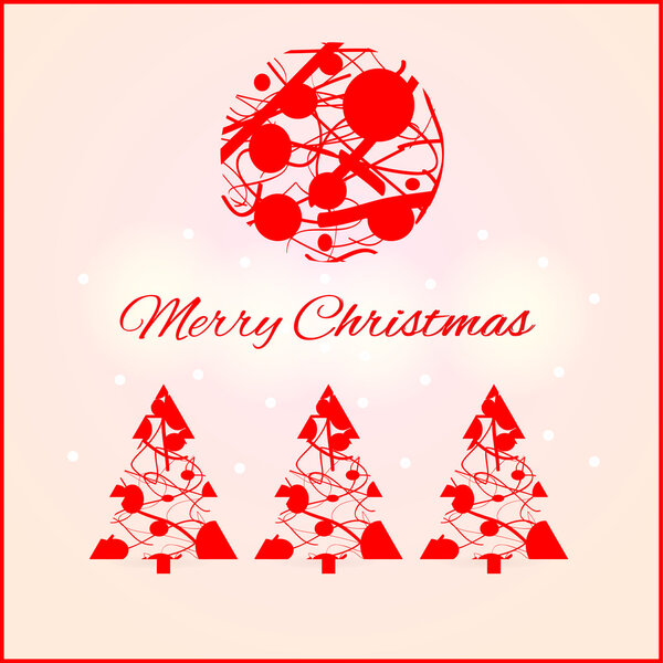 Рождественские элементы дизайна. Векторная иллюстрация
