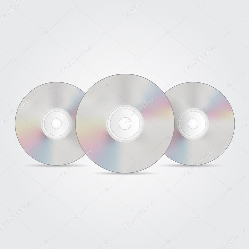 Blue-ray, DVD or CD disc. Vector illustration.