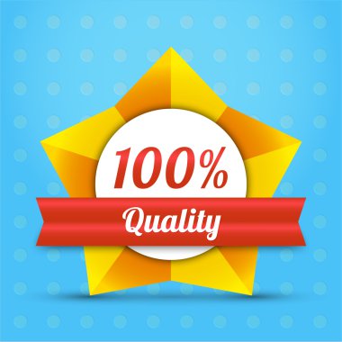 Vector quality star badge clipart