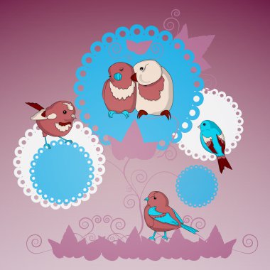 Vector Collection of Lovely Birds clipart