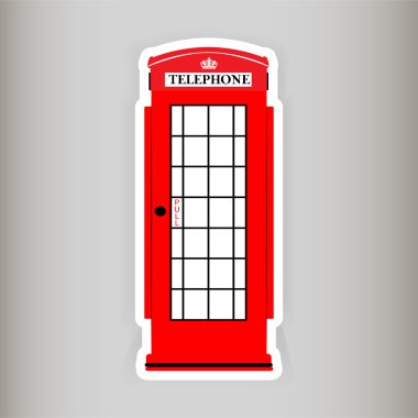 telefon kulübesi, vektör çizim