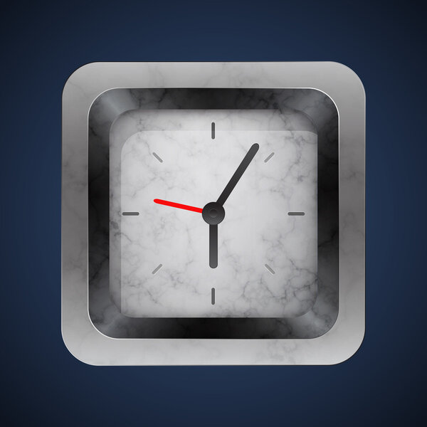 Vector silver clock vector illustration 