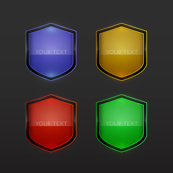 Set of vector shields