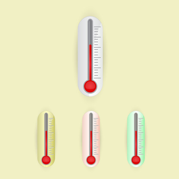 Illustration of vector thermometers