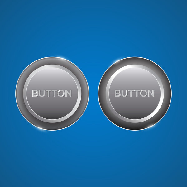 Glass silver buttons vector illustration 