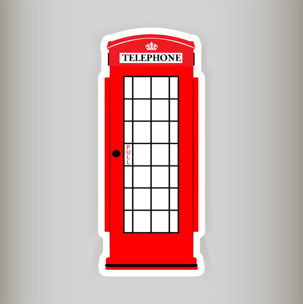 Phone booth, vector illustration