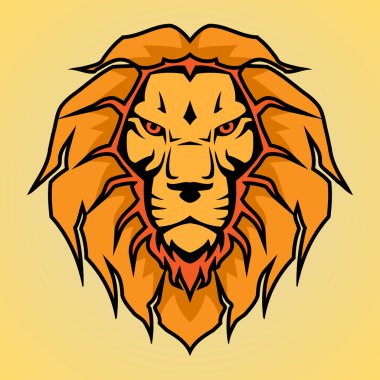 Head of a lion, vector illustration