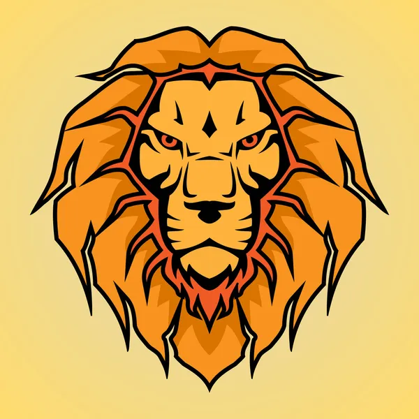 Head Lion Vector Illustration — Stock Vector