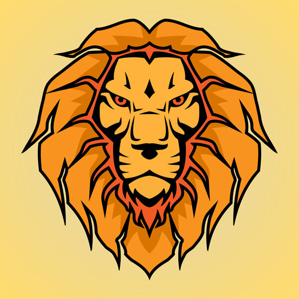 Head of a lion, vector illustration