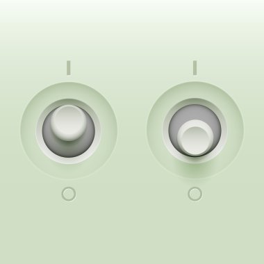 On and off button, vector clipart