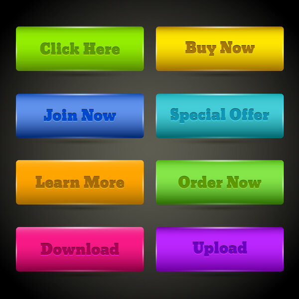 Web Elements Button Set