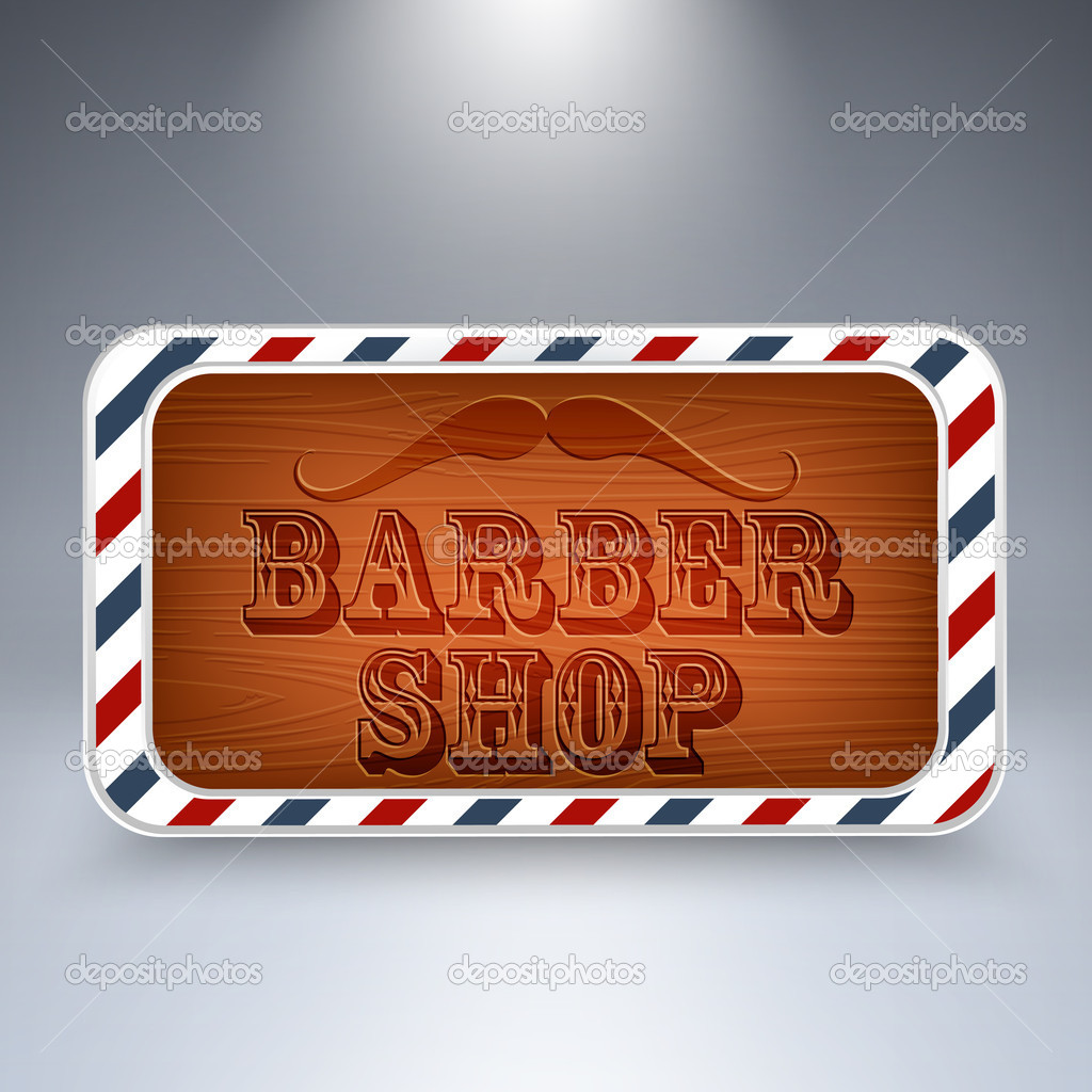 Wooden board for Barber Shop.