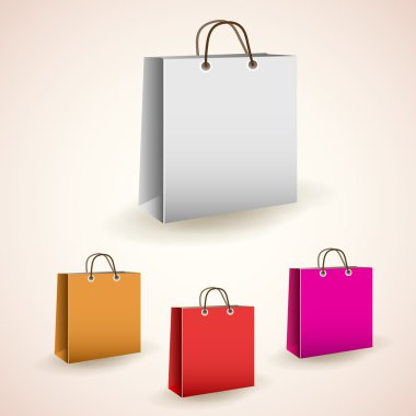 Vector colorful shopping bags clipart