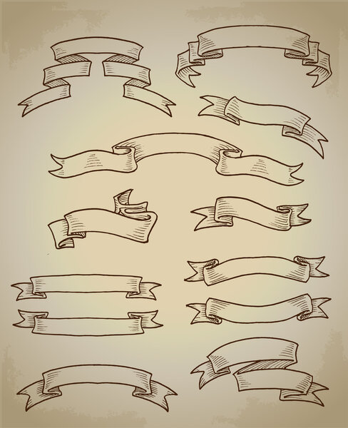 Set of vector vintage banners