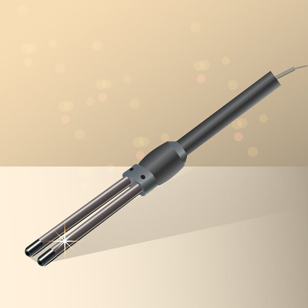 Векторная иллюстрация электрического бигуди
 