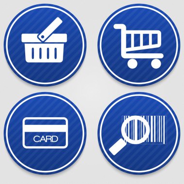 Shopping icons,  vector illustration  clipart