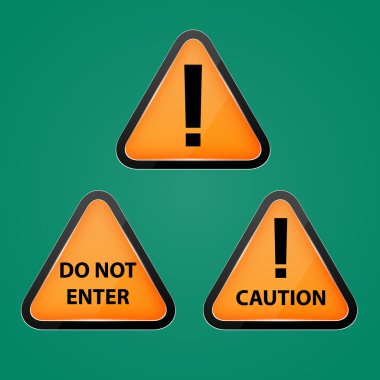 Set of warning signs clipart