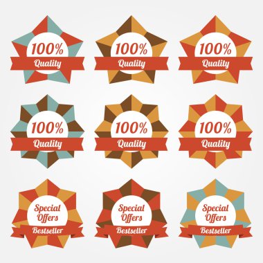 Set of vector sale labels, badges clipart